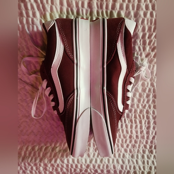 Vans Kids Burgundy and White Sneakers - Picture 5 of 7
